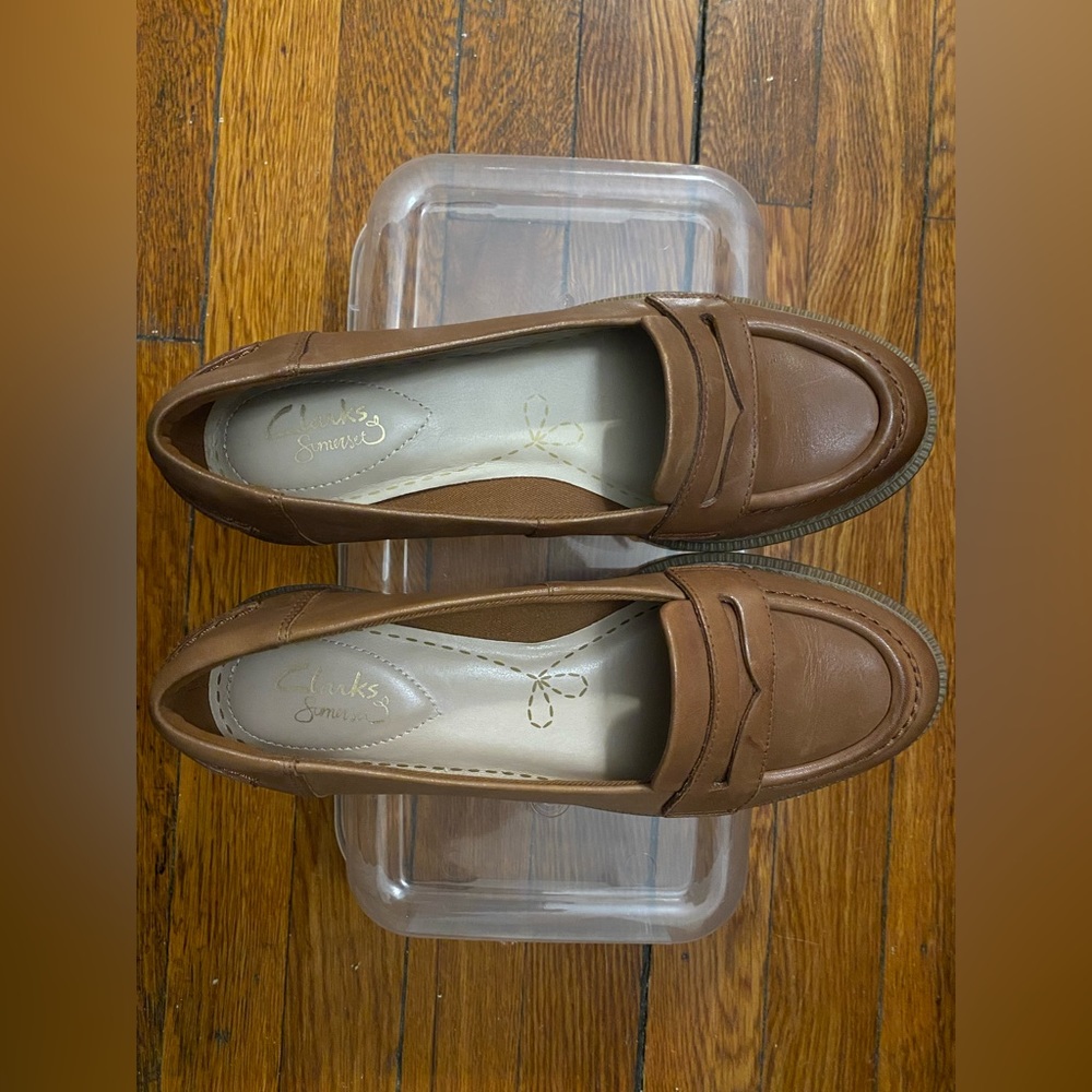 Clarks leather loafer